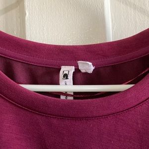 Magenta bodycon dress with side tie accent